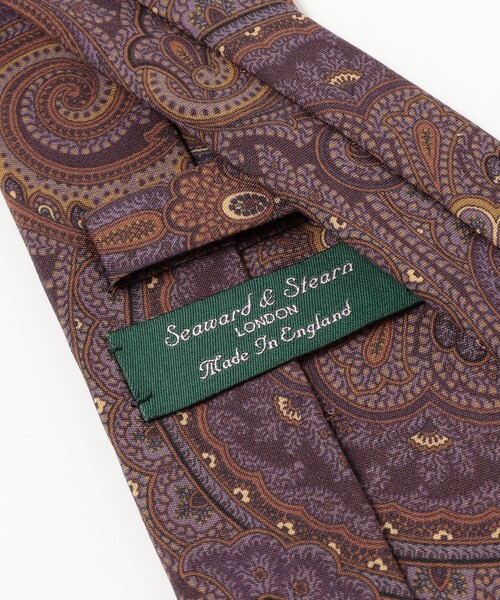BEAMS F（ビームスエフ）の「Seaward & Stearn / シルク ペイズリー柄 プリント ネクタイ（ネクタイ・メンズ・ダークブラウン/パープル/ネイビー・ONE SIZE）」の11枚目の写真