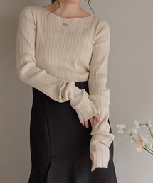 mideal（マイディール）の「long sleeve rib knit / ロングスリーブリブニット（ニット/セーター）」