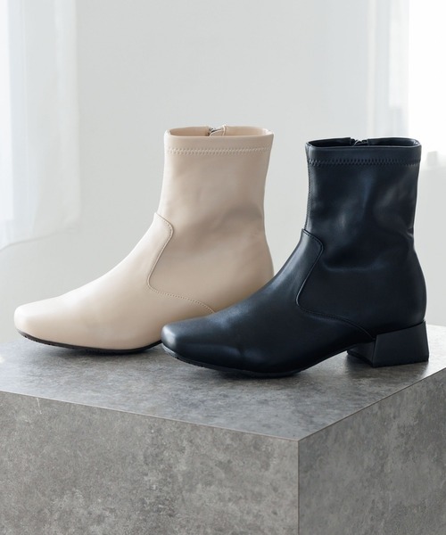 HIMIKO（ヒミコ）の「【HIMIKO】【撥水】ストレッチブーツ/650407（ブーツ・レディース・アイボリー/ブラック・23.5cm/23.0cm/22.5cm/22.0cm/21.5cm/26.5cm/26.0cm/25.5cm/25.0cm/24.5cm/24.0cm）」の17枚目の写真