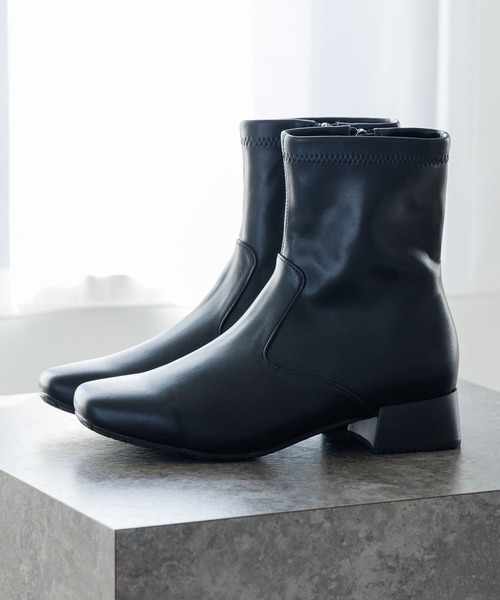 HIMIKO（ヒミコ）の「【HIMIKO】【撥水】ストレッチブーツ/650407（ブーツ・レディース・アイボリー/ブラック・23.5cm/23.0cm/22.5cm/22.0cm/21.5cm/26.5cm/26.0cm/25.5cm/25.0cm/24.5cm/24.0cm）」の14枚目の写真