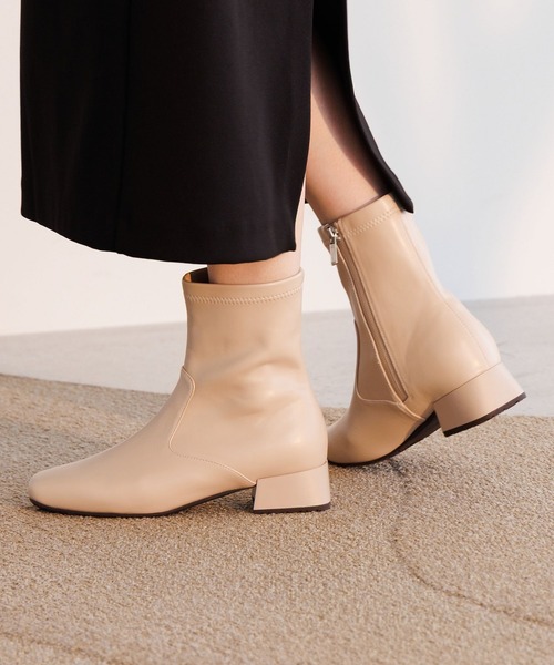 HIMIKO（ヒミコ）の「【HIMIKO】【撥水】ストレッチブーツ/650407（ブーツ・レディース・アイボリー/ブラック・23.5cm/23.0cm/22.5cm/22.0cm/21.5cm/26.5cm/26.0cm/25.5cm/25.0cm/24.5cm/24.0cm）」の10枚目の写真