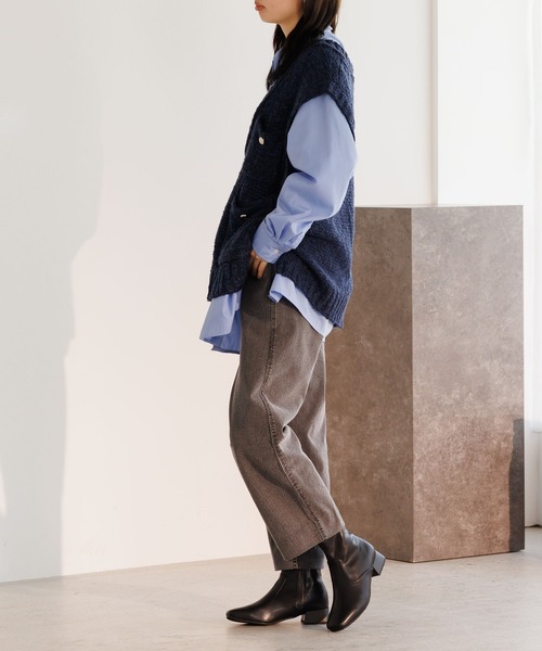 HIMIKO（ヒミコ）の「【HIMIKO】【撥水】ストレッチブーツ/650407（ブーツ・レディース・アイボリー/ブラック・23.5cm/23.0cm/22.5cm/22.0cm/21.5cm/26.5cm/26.0cm/25.5cm/25.0cm/24.5cm/24.0cm）」の8枚目の写真