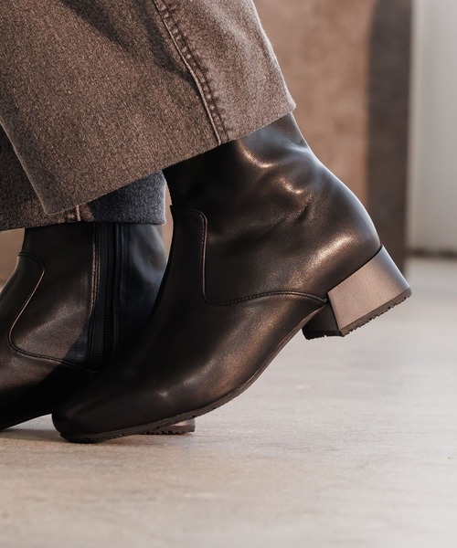 HIMIKO（ヒミコ）の「【HIMIKO】【撥水】ストレッチブーツ/650407（ブーツ・レディース・アイボリー/ブラック・23.5cm/23.0cm/22.5cm/22.0cm/21.5cm/26.5cm/26.0cm/25.5cm/25.0cm/24.5cm/24.0cm）」の7枚目の写真