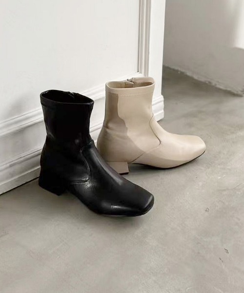 HIMIKO（ヒミコ）の「【HIMIKO】【撥水】ストレッチブーツ/650407（ブーツ・レディース・アイボリー/ブラック・23.5cm/23.0cm/22.5cm/22.0cm/21.5cm/26.5cm/26.0cm/25.5cm/25.0cm/24.5cm/24.0cm）」の18枚目の写真