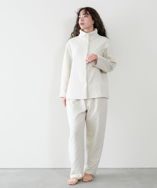 着る保湿クリーム】ソフトキルト2WAYネックパジャマ（ルームウェア