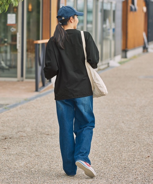 THE CRAFT CREW PRODUCTS（ザクラフトクループロダクツ）の「【セットアップ対応】マルチファンクショナル テックファブリック ドローコード ビッグシルエット クルーネックポケット長袖Tシャツ【THE CRAFT CREW PRODUCTS】（Tシャツ/カットソー・メンズ・ネイビー/モカ/ブラウン/グレー/ブラック/ブルーグリーン・S/M/L）」の10枚目の写真