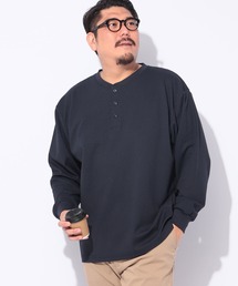 B&T CLUB (ビーアンドティークラブ) SOLOTEX ワッフル ヘンリーネック 長袖 Tシャツ