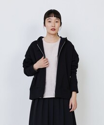 度詰め裏毛ジップフーディ