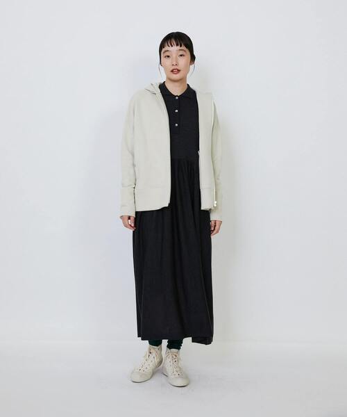 LOISIR（ロワズィール）の「度詰め裏毛ジップフーディ（パーカー・レディース・ブラック/ピンク/アイボリー・FREE）」の5枚目の写真