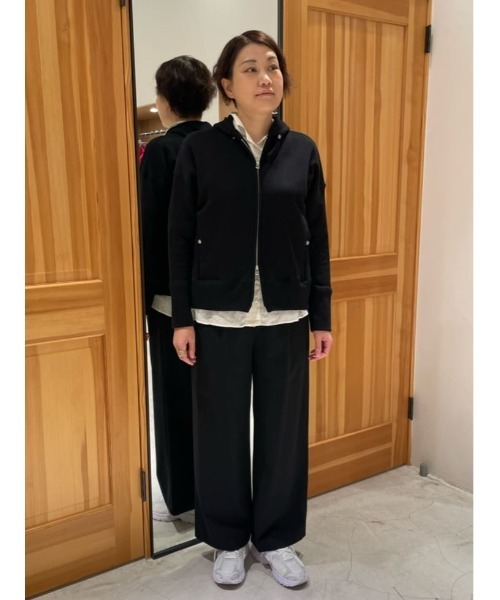 LOISIR（ロワズィール）の「度詰め裏毛ジップフーディ（パーカー・レディース・ブラック/ピンク/アイボリー・FREE）」の4枚目の写真