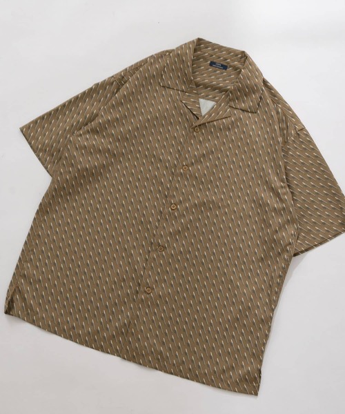 ITEMS URBANRESEARCH（アイテムズ アーバンリサーチ）の「ジオメトリックプリントオープンカラーシャツA（シャツ/ブラウス・メンズ・オフホワイト/ベージュ/ネイビー・LARGE/MEDIUM）」の21枚目の写真