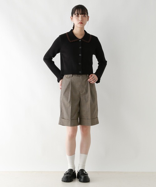 RAGEBLUE（レイジブルー）の「グランパロールアップデザインハーフパンツ/セットアップ対応（スラックス・レディース・ブラウン系/ダークブラウン/ブラック系・FREE）」の9枚目の写真