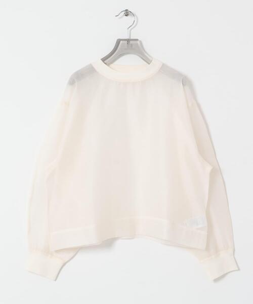 URBAN RESEARCH（アーバンリサーチ）の「オーガンジーシアートップス（Tシャツ/カットソー・レディース・オフホワイト/ブラック・FREE）」の10枚目の写真