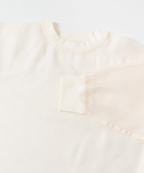 URBAN RESEARCH（アーバンリサーチ）の「オーガンジーシアートップス（Tシャツ/カットソー・レディース・オフホワイト/ブラック・FREE）」の11枚目の写真