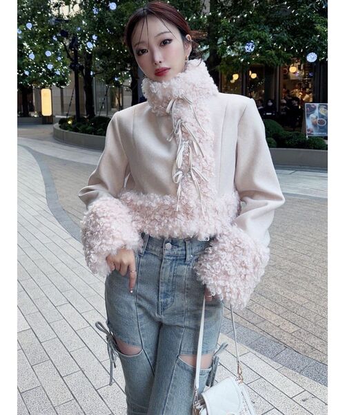 セール】ポイントフェイクファーブルゾン（ブルゾン）｜RESEXXY