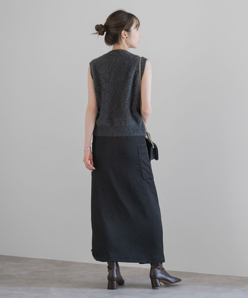 COGTHEBIGSMOKE（コグザビッグスモーク）の「COG THE BIGSMOKE/コグザビッグスモーク MINA DOUBLE WRAP SKIRT（スカート・レディース・ブラック/アイボリー・FREE）」の7枚目の写真