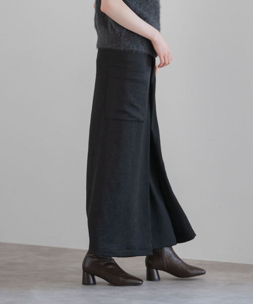 COGTHEBIGSMOKE（コグザビッグスモーク）の「COG THE BIGSMOKE/コグザビッグスモーク MINA DOUBLE WRAP SKIRT（スカート・レディース・ブラック/アイボリー・FREE）」の9枚目の写真