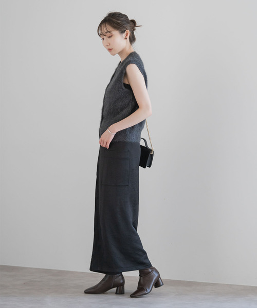 COGTHEBIGSMOKE（コグザビッグスモーク）の「COG THE BIGSMOKE/コグザビッグスモーク MINA DOUBLE WRAP SKIRT（スカート・レディース・ブラック/アイボリー・FREE）」の12枚目の写真