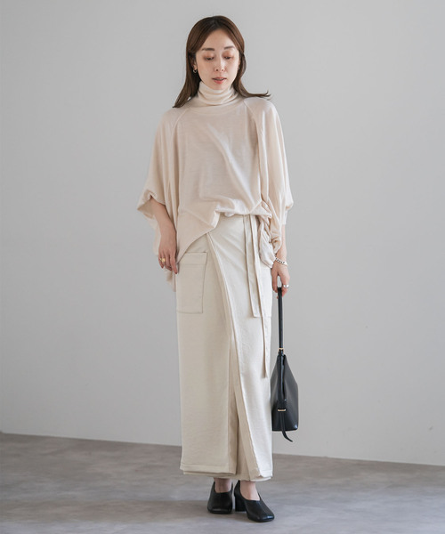 COGTHEBIGSMOKE（コグザビッグスモーク）の「COG THE BIGSMOKE/コグザビッグスモーク MINA DOUBLE WRAP SKIRT（スカート・レディース・ブラック/アイボリー・FREE）」の22枚目の写真