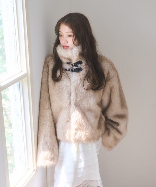 2wayベルトファーコート（その他アウター）｜mellowneon（メロウネオン