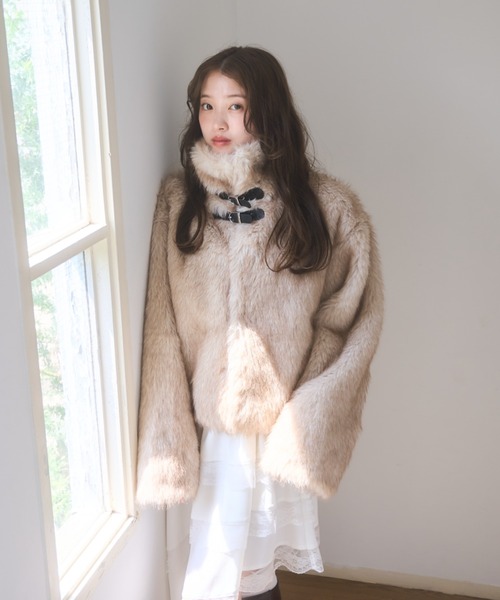 2wayベルトファーコート（その他アウター）｜mellowneon（メロウネオン