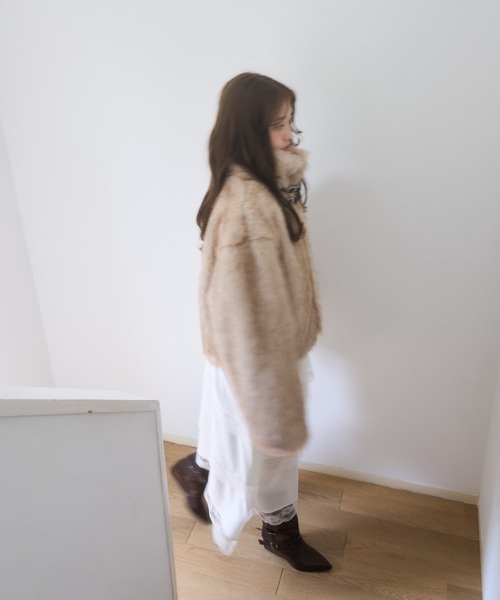 2wayベルトファーコート（その他アウター）｜mellowneon（メロウネオン