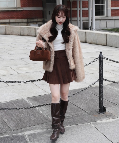 2wayベルトファーコート（その他アウター）｜mellowneon（メロウネオン