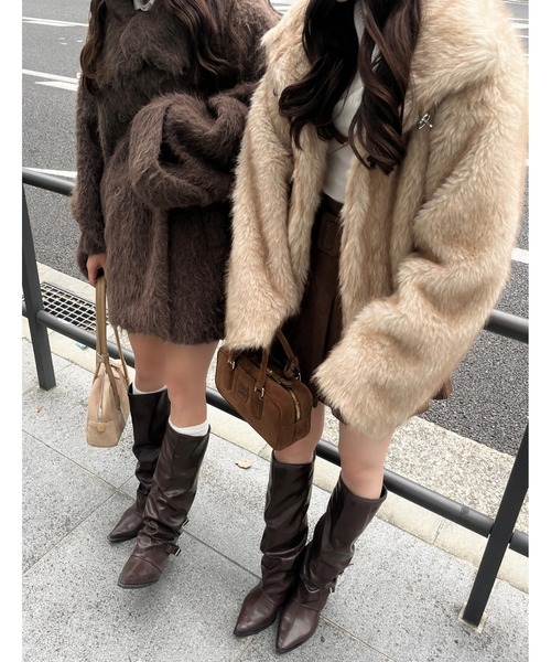 mellowneon（メロウネオン）の「2wayベルトファーコート（その他