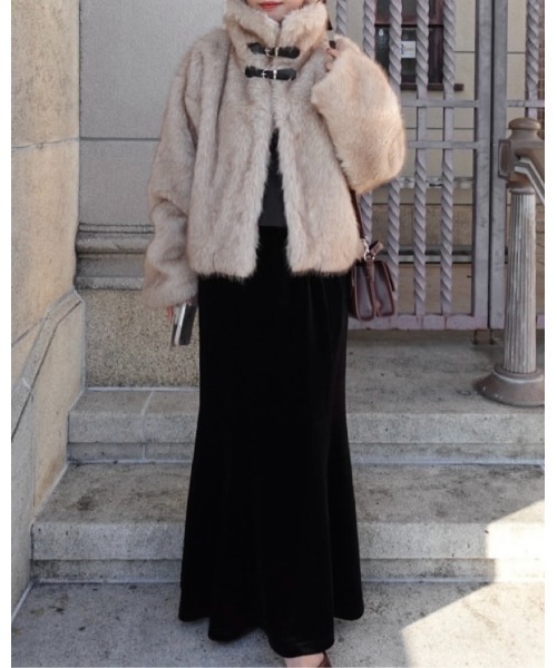 2wayベルトファーコート（その他アウター）｜mellowneon（メロウネオン