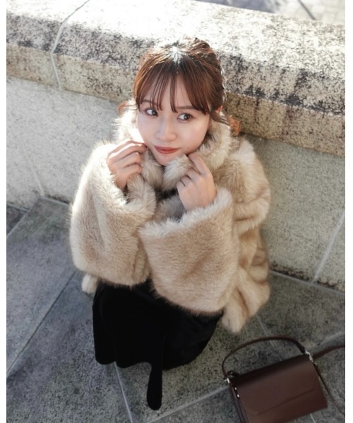 mellowneon（メロウネオン）の「2wayベルトファーコート（その他