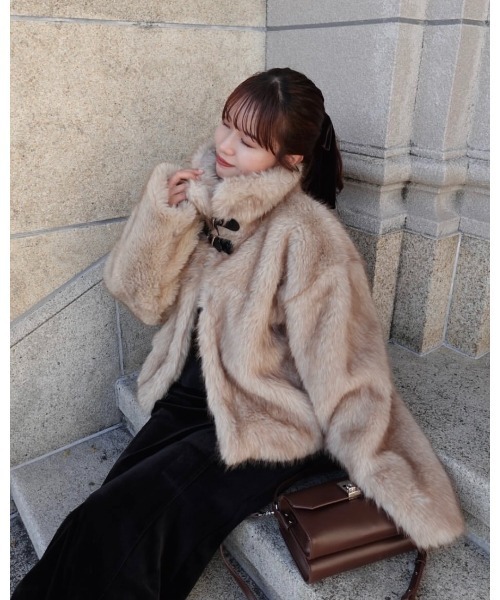 2wayベルトファーコート（その他アウター）｜mellowneon（メロウネオン