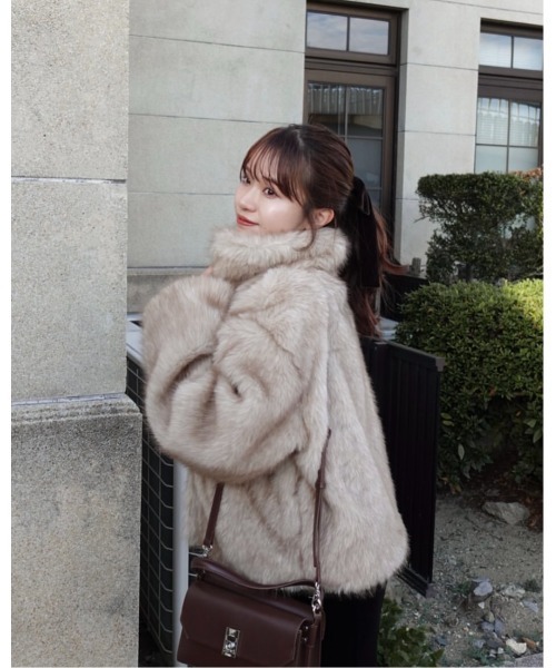 2wayベルトファーコート（その他アウター）｜mellowneon（メロウネオン