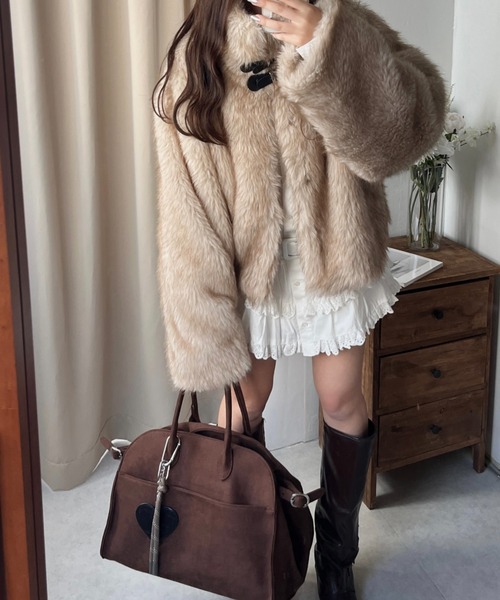 mellowneon（メロウネオン）の「2wayベルトファーコート（その他