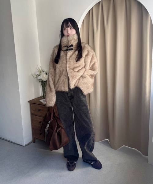 2wayベルトファーコート（その他アウター）｜mellowneon（メロウネオン