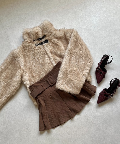 mellowneon（メロウネオン）の「2wayベルトファーコート（その他