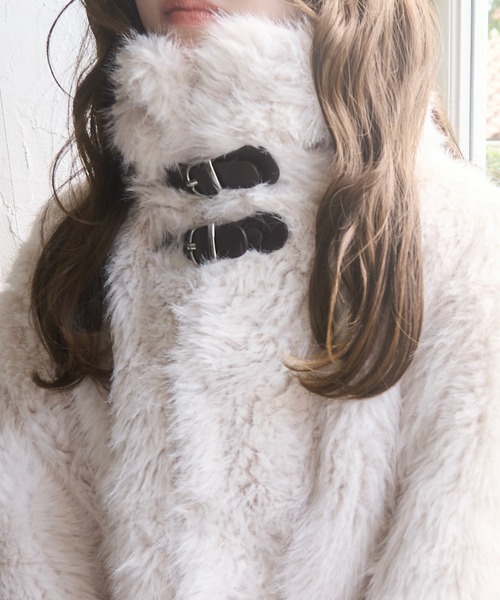 2wayベルトファーコート（その他アウター）｜mellowneon（メロウネオン