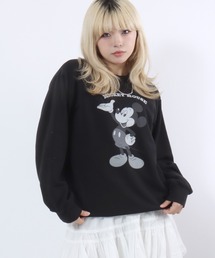 スウェット ミッキー」に該当するトップス（ブラック/黒色系
