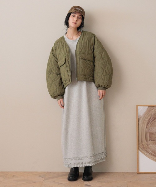 LOWRYS FARM（ローリーズファーム）の「キルティングショートブルゾン 579773（ブルゾン・レディース・グリーン/アイボリー/ブラック・FREE）」の22枚目の写真