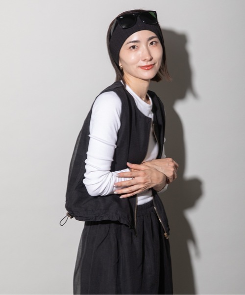 ジップベスト×スカート セットアップスタイル（セットアップ）｜lodie