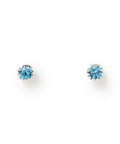 Ray BEAMS（レイビームス）の「シルバー 3㎜ CZ プチ ピアス（ピアス（両耳用）・レディース・グリーン/ピンク/サックスブルー・ONE SIZE）」の3枚目の写真