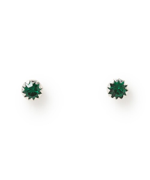 Ray BEAMS（レイビームス）の「シルバー 3㎜ CZ プチ ピアス（ピアス（両耳用）・レディース・グリーン/ピンク/サックスブルー・ONE SIZE）」の2枚目の写真