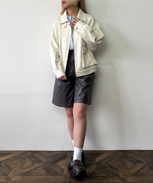 NICOLE CLUB（ニコル　クラブ）の「ハイウエストハーフパンツ（その他パンツ・レディース・ブラウン/チャコールグレー・MEDIUM）」の7枚目の写真