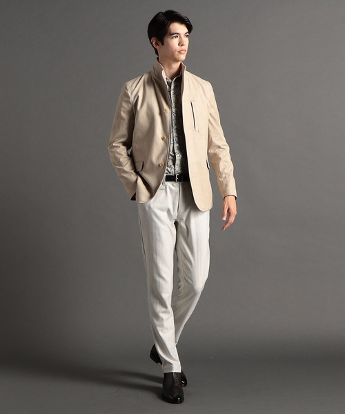 MONSIEUR NICOLE（ムッシュニコル）の「【ex/tra】KOMASUEDE スタンドカラージャケット（その他アウター・メンズ・ネイビー/グレー・LARGE/X-LARGE/MEDIUM）」の7枚目の写真