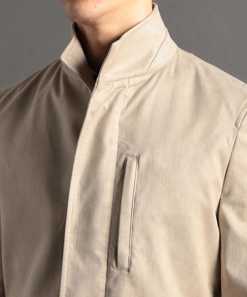 MONSIEUR NICOLE（ムッシュニコル）の「【ex/tra】KOMASUEDE スタンドカラージャケット（その他アウター・メンズ・ネイビー/グレー・LARGE/X-LARGE/MEDIUM）」の9枚目の写真