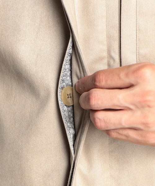 MONSIEUR NICOLE（ムッシュニコル）の「【ex/tra】KOMASUEDE スタンドカラージャケット（その他アウター・メンズ・ネイビー/グレー・LARGE/X-LARGE/MEDIUM）」の12枚目の写真