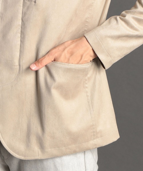 MONSIEUR NICOLE（ムッシュニコル）の「【ex/tra】KOMASUEDE スタンドカラージャケット（その他アウター・メンズ・ネイビー/グレー・LARGE/X-LARGE/MEDIUM）」の15枚目の写真