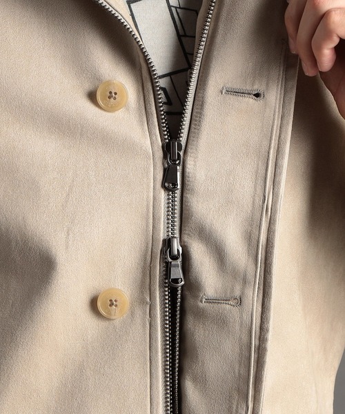 MONSIEUR NICOLE（ムッシュニコル）の「【ex/tra】KOMASUEDE スタンドカラージャケット（その他アウター・メンズ・ネイビー/グレー・LARGE/X-LARGE/MEDIUM）」の6枚目の写真