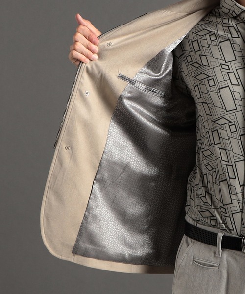 MONSIEUR NICOLE（ムッシュニコル）の「【ex/tra】KOMASUEDE スタンドカラージャケット（その他アウター・メンズ・ネイビー/グレー・LARGE/X-LARGE/MEDIUM）」の10枚目の写真