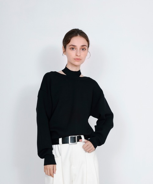 DRAW(ドロー) / チョーカーデザイン リボントップス（ニット/セーター