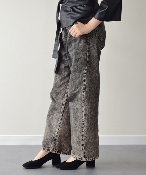 ANGEL ALARCON（アンヘルアラルコン）の「【ANGEL ALARCON】オブリークトウチャンキーヒールパンプス(D51102)（パンプス・レディース・ブラック/ブラック系その他・38/37/36/35）」の6枚目の写真